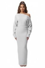 Women's Off-Shoulder Long Sleeve  Dress