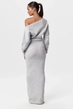 Women's Off-Shoulder Long Sleeve  Dress - 图片 3