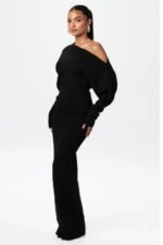 Women's Off-Shoulder Long Sleeve  Dress - 图片 4