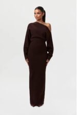 Women's Off-Shoulder Long Sleeve  Dress - 图片 5