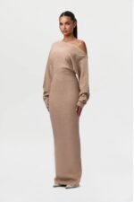 Women's Off-Shoulder Long Sleeve  Dress - 图片 6