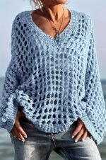 Hollow Out Knitted Shirt - 图片 5