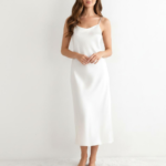 Women’s Elegant Nightdress Backless Off-Shoulder Slip - 图片 2